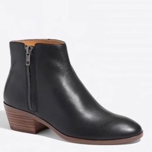 J. Crew Leather Reagan Like New Ankle Boots, Size 12, Black